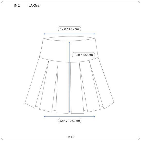 INC International Concepts Full A-Line Skater Skirt Black L Large - Picture 3 of 11